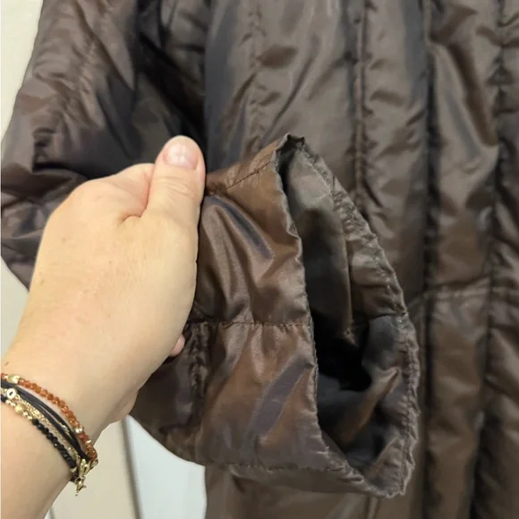 Versace Dark Brown Puffer Coat - Picture 6 of 14
